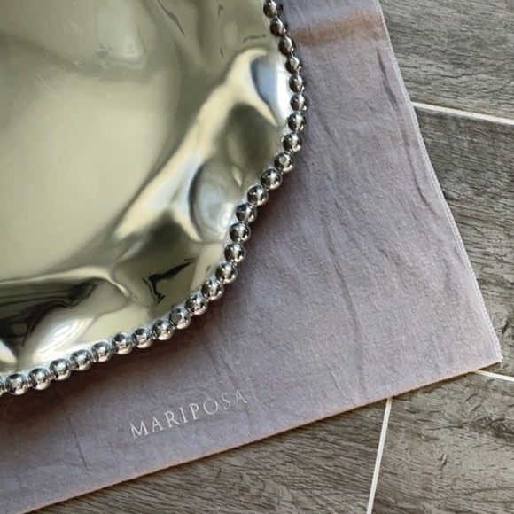 Mariposa Other - Mariposa 15” Wavy Pearled Platter New